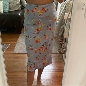 Floral midi skirt